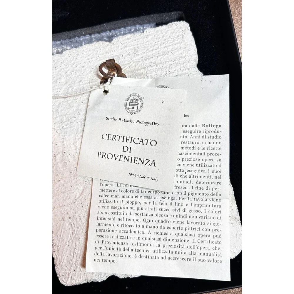 Bottega Artigiana Tifernate Fresco Melozzo da Forli Angel 2011 Box COA Gold Leaf